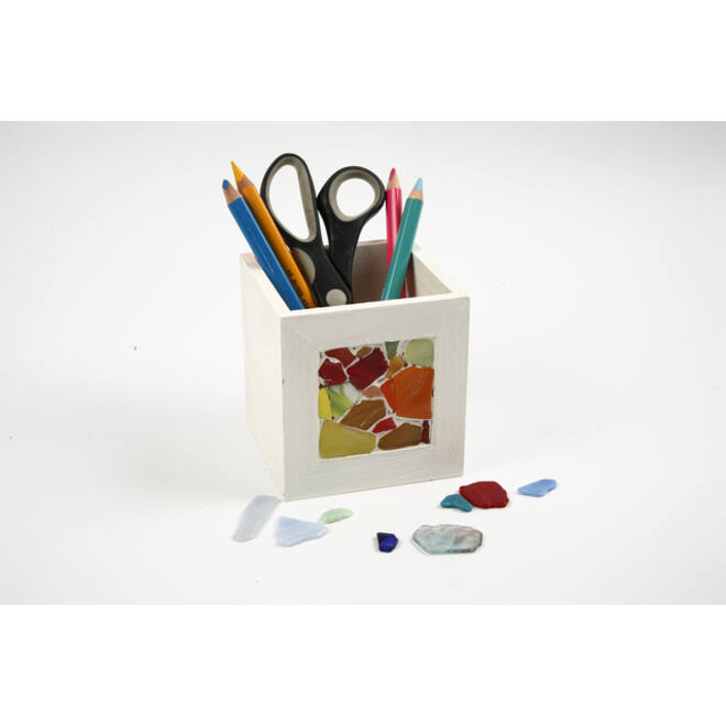 Pennenbakje Creativ Company 10x10x10cm hout