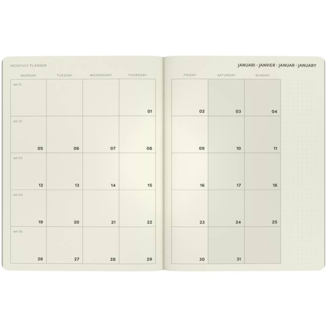 Agenda 2026 Lannoo bureau A5 QC Colour 7dagen/2pagina's blauw