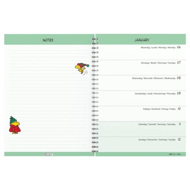 Agenda 2026 Lannoo bureau 170x230 Peanuts 7dagen/2pagina's