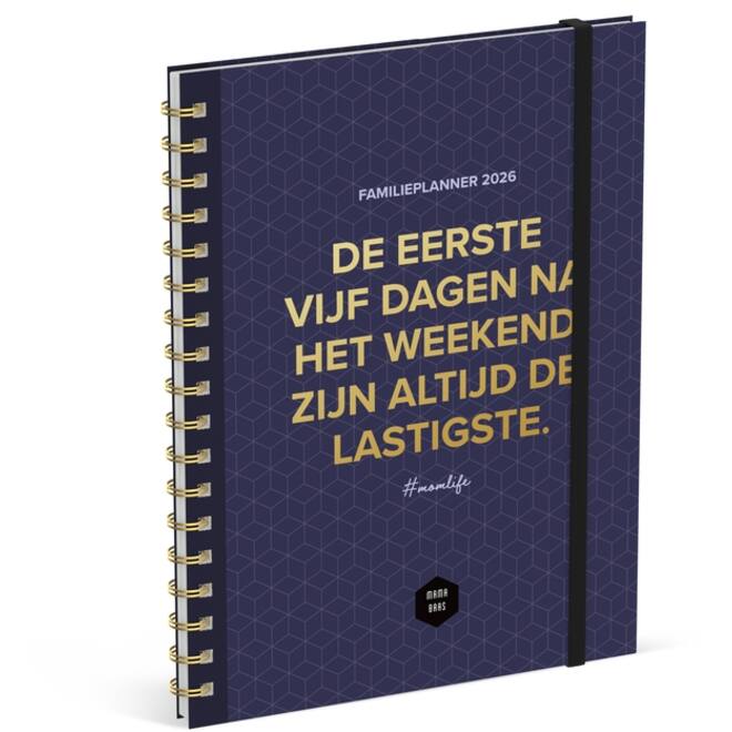 Familieagenda 2026 Lannoo 180x240 Mama Baas 7dagen/2pagina's