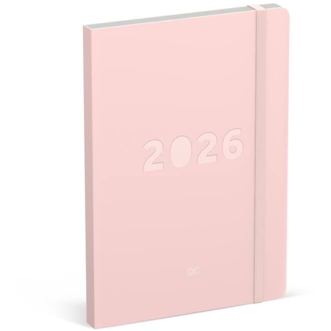 Agenda 2026 Lannoo bureau A5 QC Colour 7dagen/2pagina's roze