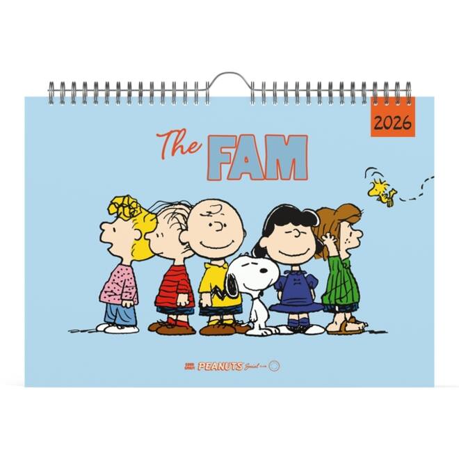 Familiekalender 2026 Lannoo 310x220 Peanuts 7dagen/1pagina