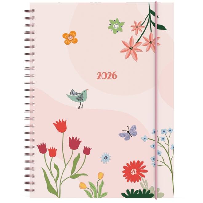 Agenda 2026 Lannoo bureau 170x230 Fragile 7dagen/2pagina's roze