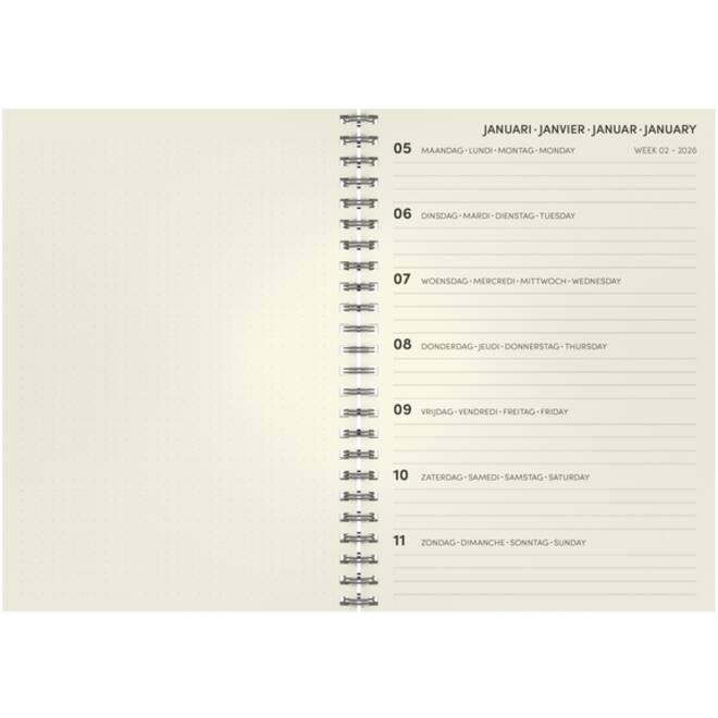 Familiekalender 2026 Lannoo A5 Bubblicious 7d/2p lila