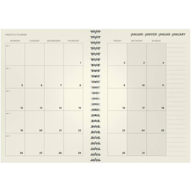 Familiekalender 2026 Lannoo A5 Bubblicious 7d/2p lila