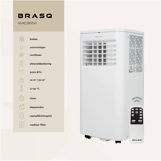 Airconditioning BRASQ MAC9000 9000 BTU wit