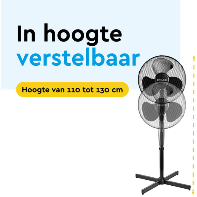 Statiefventilator BRASQ F300 Ø 40cm zwart