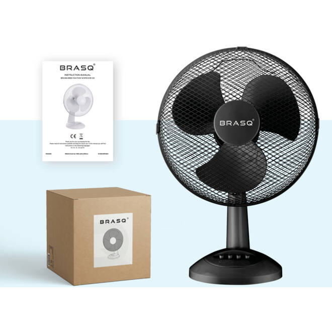 Tafelventilator BRASQ F400 Ø 30cm zwart