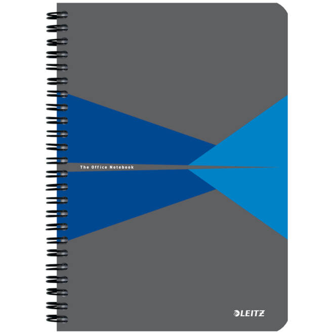 Notitieboek Leitz Office A5 lijn 180 pagina's 80gr grijs blauw