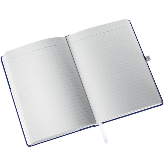 Notitieboek Leitz Style A5 lijn 160 pagina's 100gr blauw