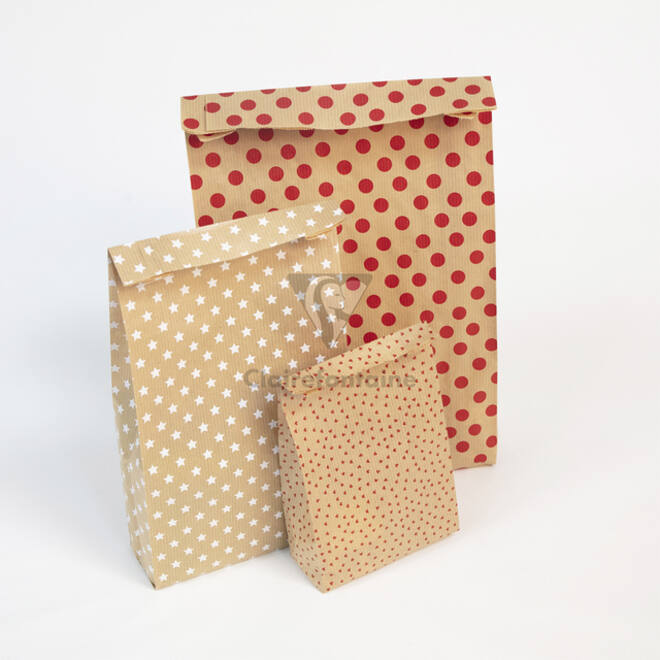 Cadeauzak Clairefontaine16x30x5cm kraft sterren 50 stuks