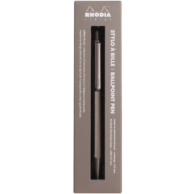 Balpen Rhodia scRipt medium rozenhout