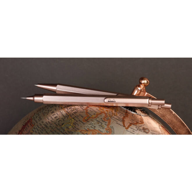 Balpen Rhodia scRipt medium rozenhout