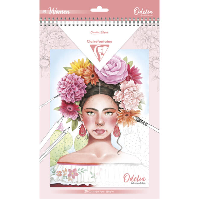 Kleurboek Clairefontaine Odelia A4 Vrouwen