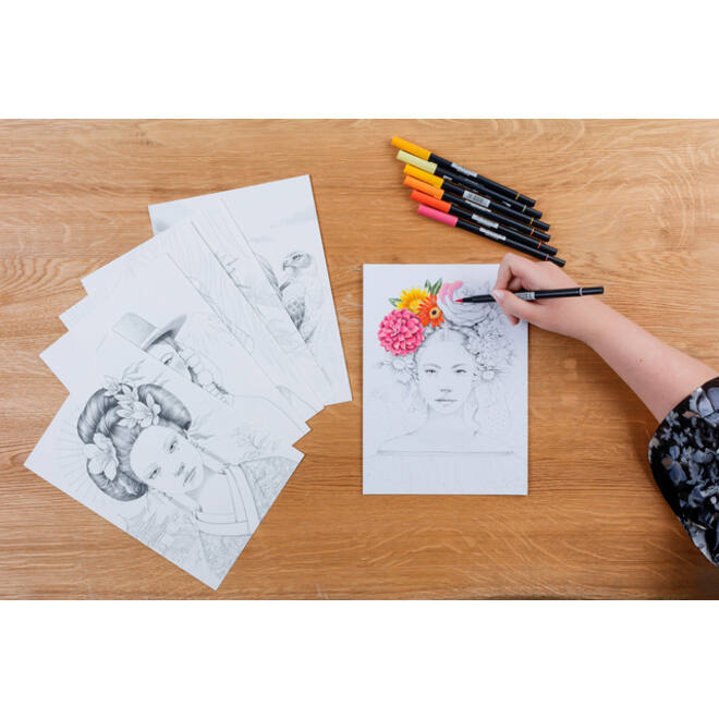 Kleurboek Clairefontaine Odelia A4 Vrouwen