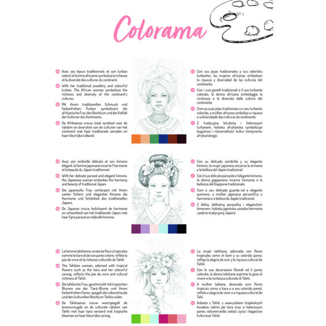 Kleurboek Clairefontaine Odelia A4 Vrouwen