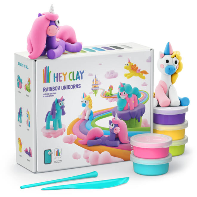 Klei Hey Clay eenhoorn set à 15 delen
