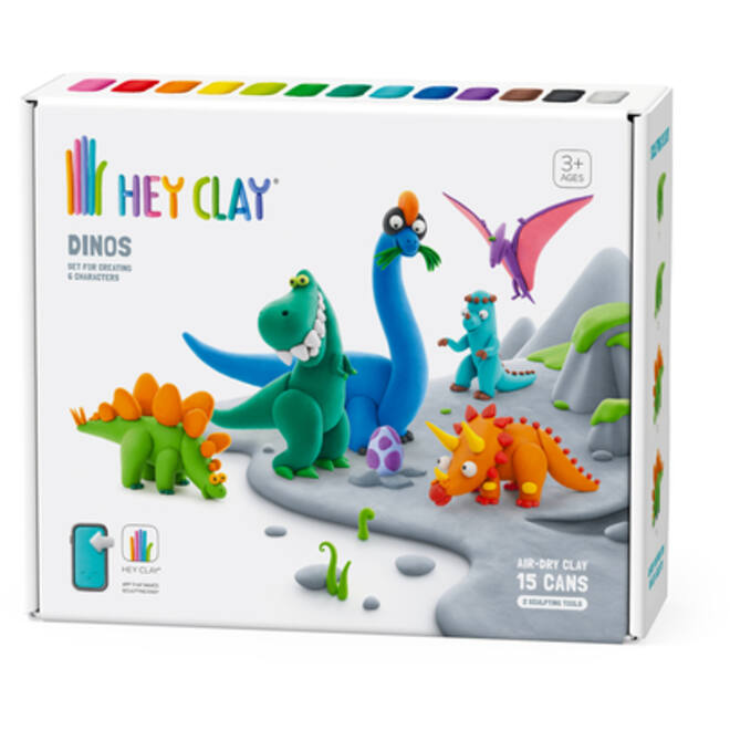 Klei Hey Clay dinos set à 15 delen