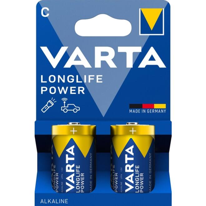Batterij Varta Longlife Power 2x C