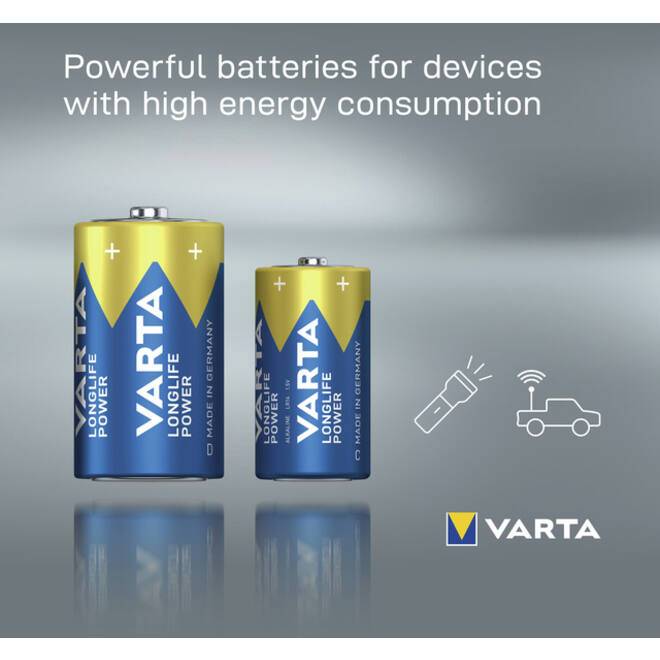 Batterij Varta Longlife Power 2x D