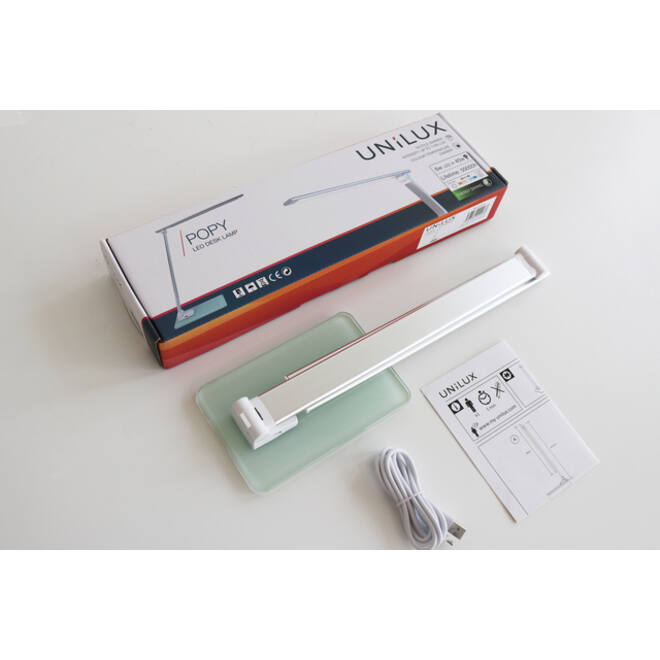Bureaulamp Unilux Popy led wit
