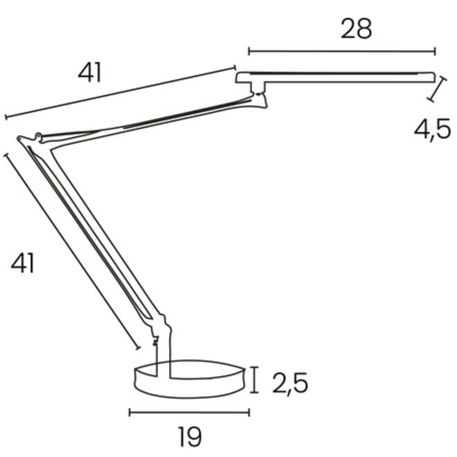Bureaulamp Unilux Mamboled 2.0 led grijs