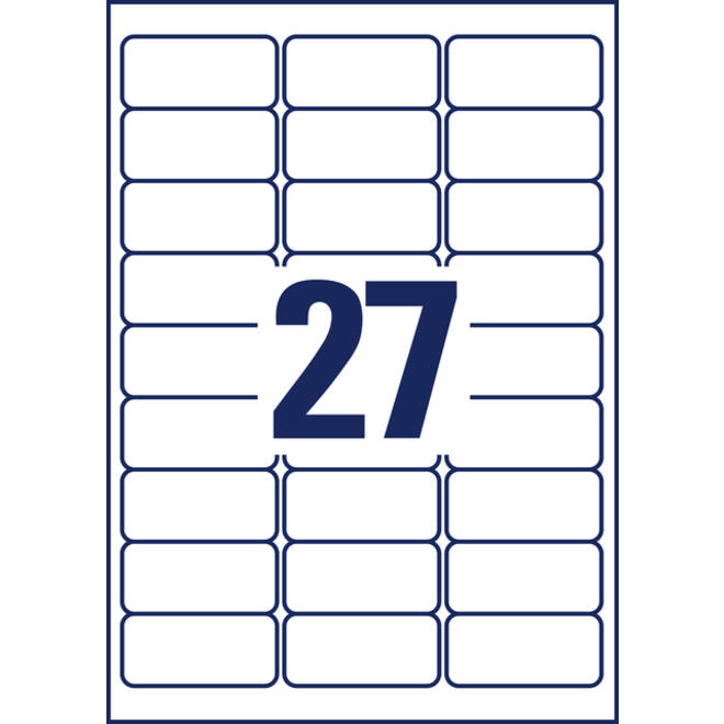 Etiket Avery Zweckform L7874-20 63.5x29.6mm 540 etiketten