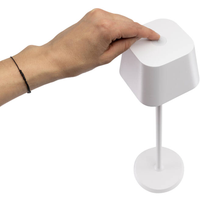 Tafellamp Securit Georgina LED oplaadbaar dimbaar wit