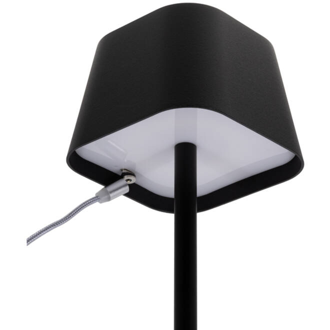 Tafellamp Securit Georgina LED oplaadbaar dimbaar zwart