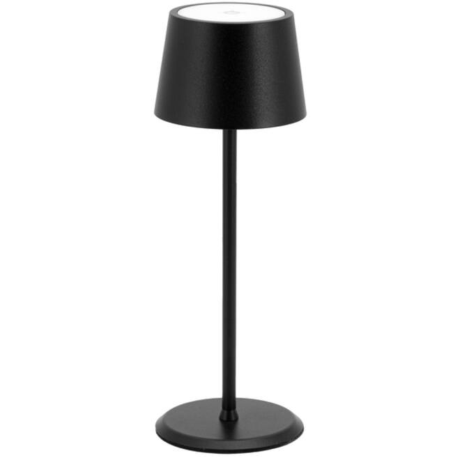 Tafellamp Securit MonteCarlo LED oplaadbaar dimbaar zwart