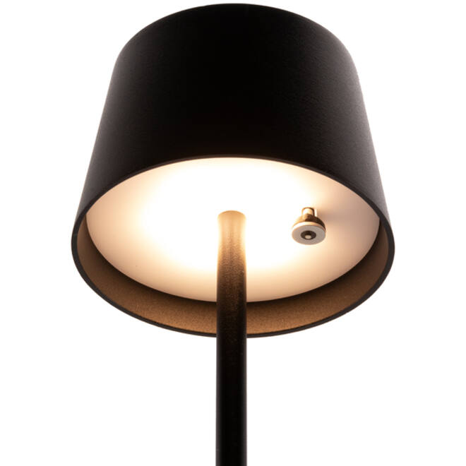 Tafellamp Securit MonteCarlo LED oplaadbaar dimbaar zwart