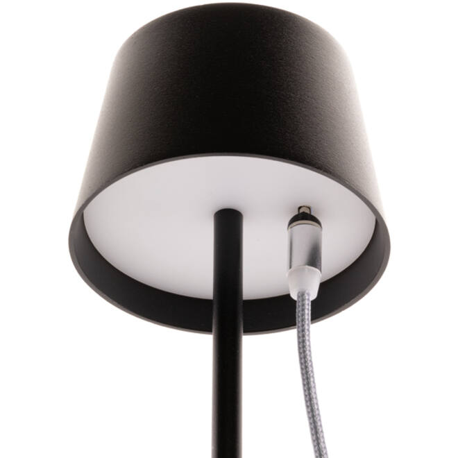 Tafellamp Securit MonteCarlo LED oplaadbaar dimbaar zwart