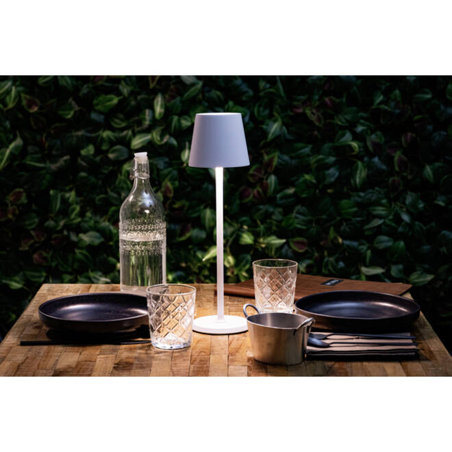 Tafellamp Securit Feline LED oplaadbaar dimbaar wit