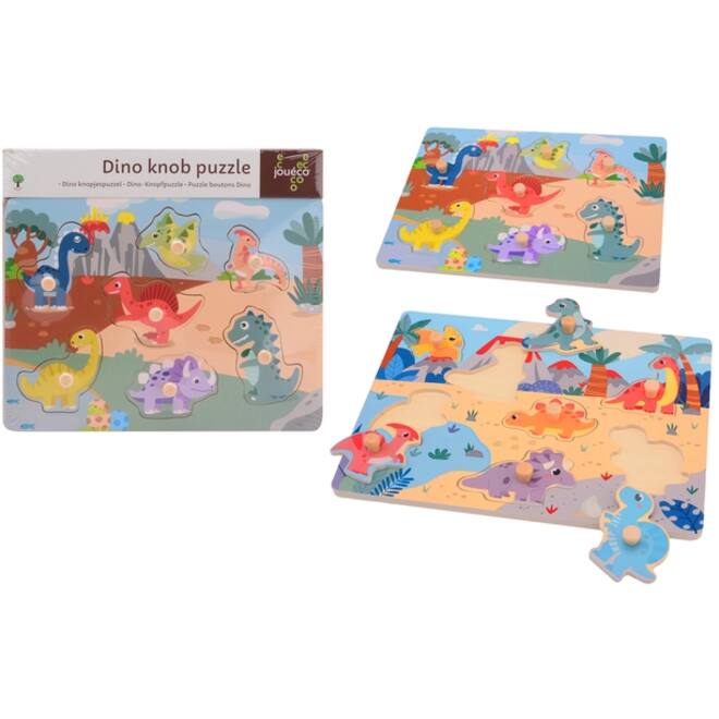 Joueco Dino knopjespuzzel 2 ass