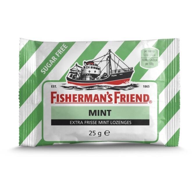 Keelpastilles Fisherman's Friend mint suikervrij zak 25 gram