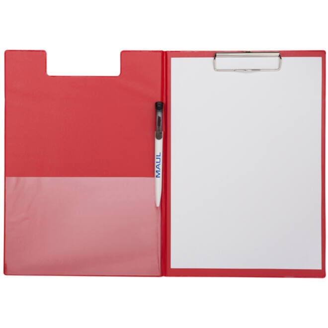 Klembordmap MAUL A4 staand PVC met penlus rood
