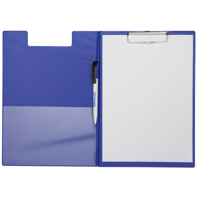 Klembordmap MAUL A4 staand PVC met penlus blauw