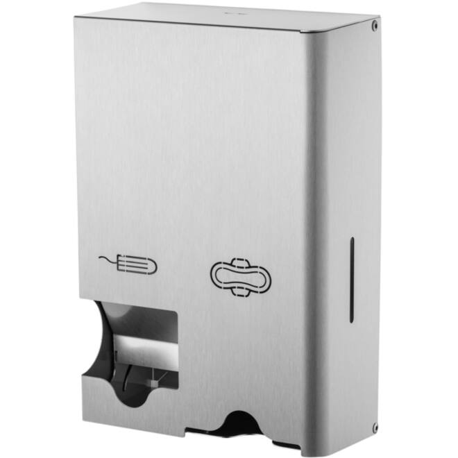 Dameshygiënedispenser MediQo-line klein RVS fingerprint coating