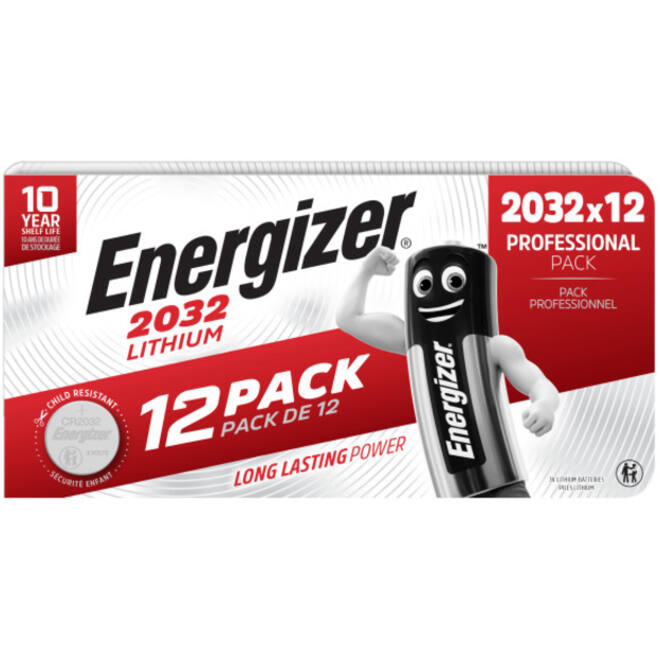 Batterij Energizer knoopcel 12xCR2032 lithium