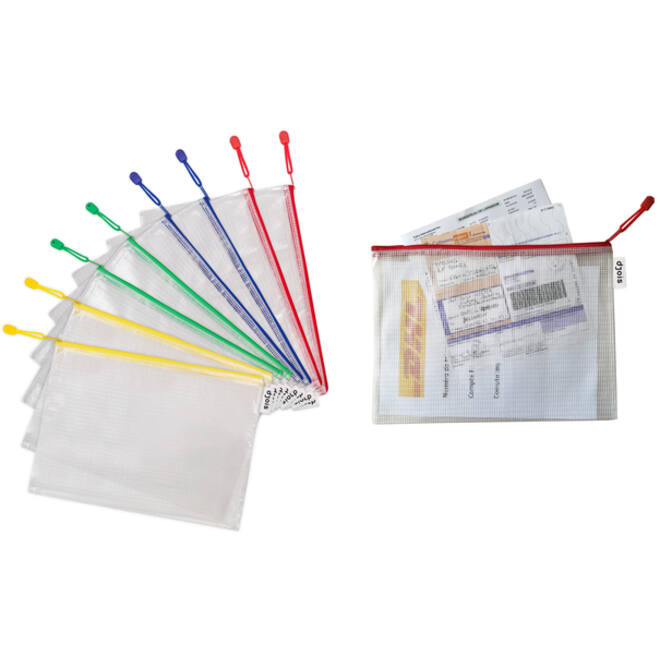 Opbergtas Djois met rits A4 assorti