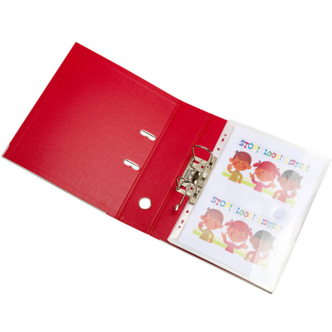 Enveloptas Djois Color Collection A4 horizontaal geperforeerd transp