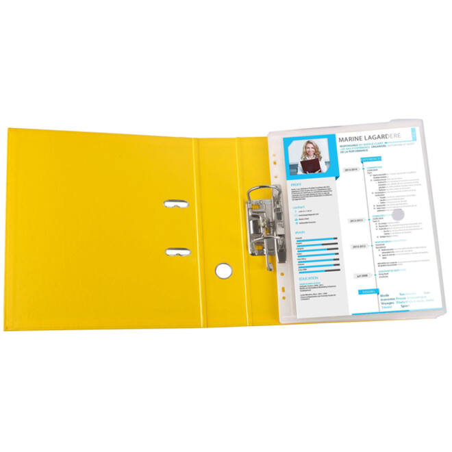 Enveloptas Djois Color Collection A4 horizontaal geperforeerd transp