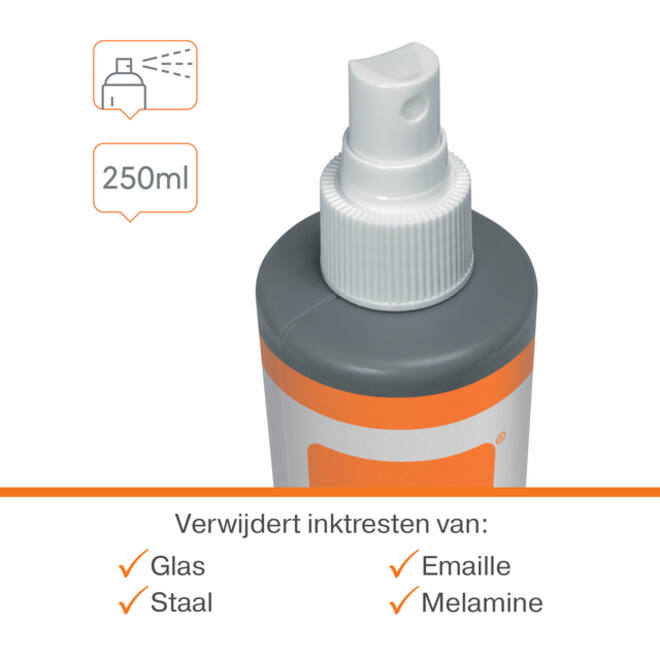 Whiteboardreinigingsspray Nobo waterbasis 250ml