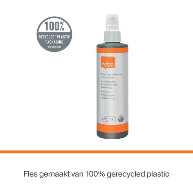 Whiteboardreinigingsspray Nobo waterbasis 250ml