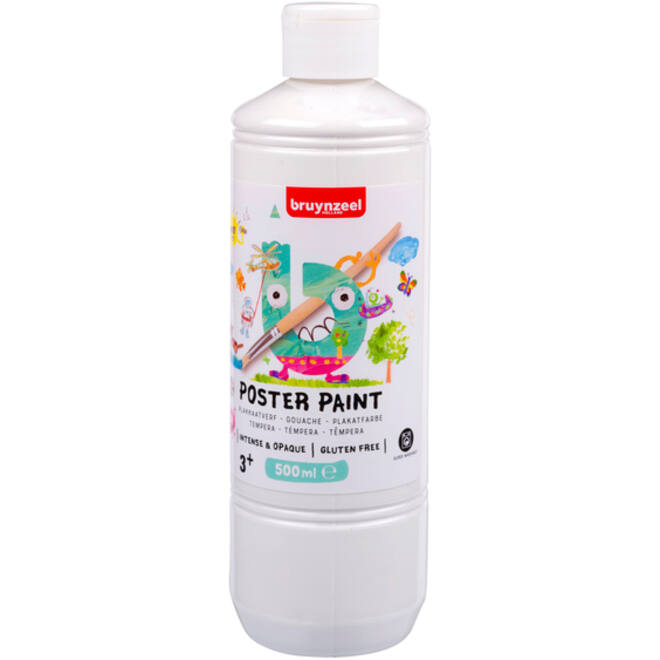 Plakkaatverf Bruynzeel fles à 500ml wit