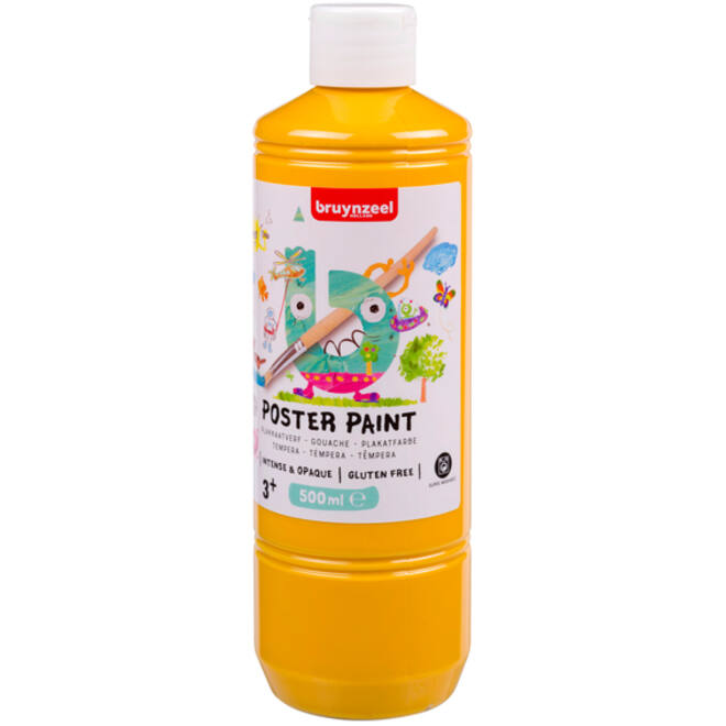 Plakkaatverf Bruynzeel fles à 500ml geel