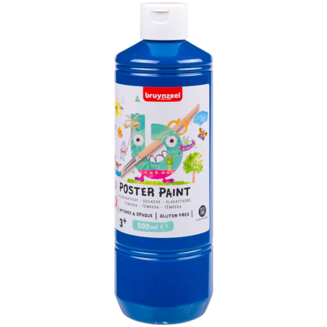 Plakkaatverf Bruynzeel fles à 500ml diepblauw
