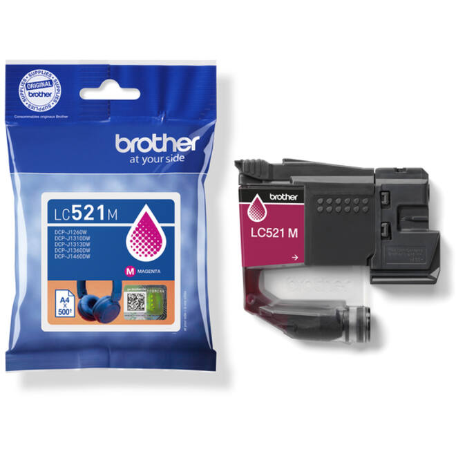 Inktcartridge Brother LC-521M rood