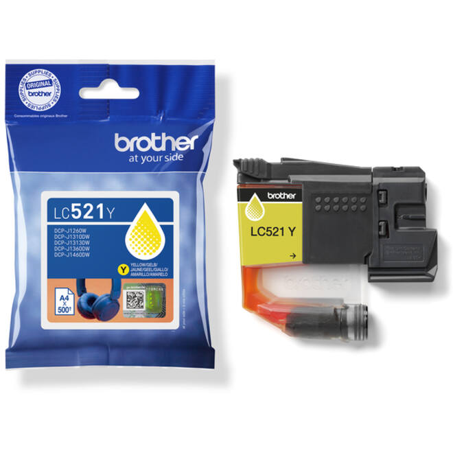 Inktcartridge Brother LC-521Y geel