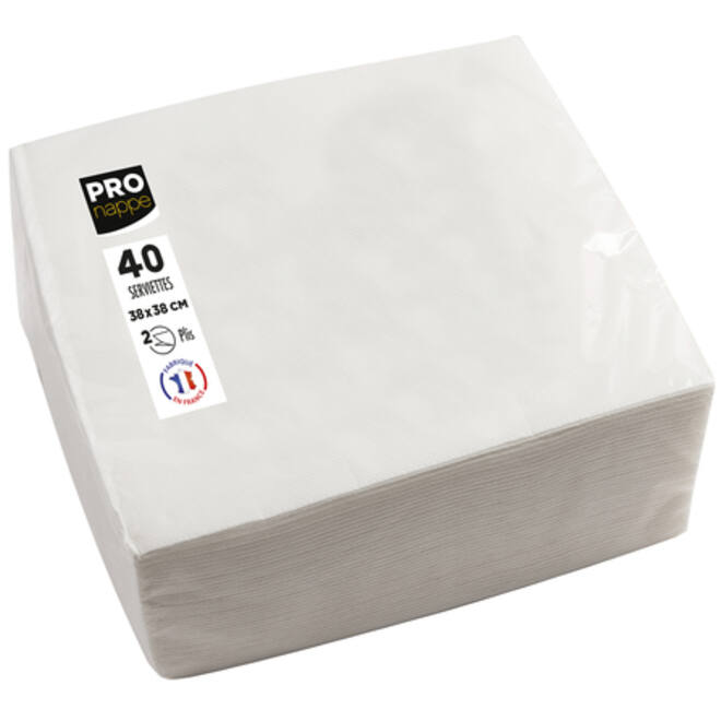 Servet Pronappe 1/4 vouw 2-laags 380x380mm 40 vel wit